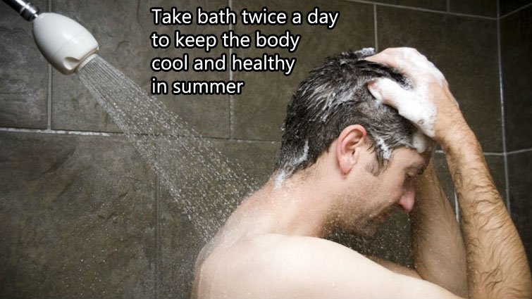 गर्मी में शरीर को ठंडा और स्वस्थ रखने के लिए दो बार नहाएं