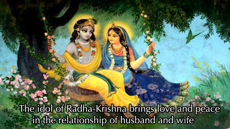 The idol of Radha-Krishna brings love and peace in the relationship of husband and wife