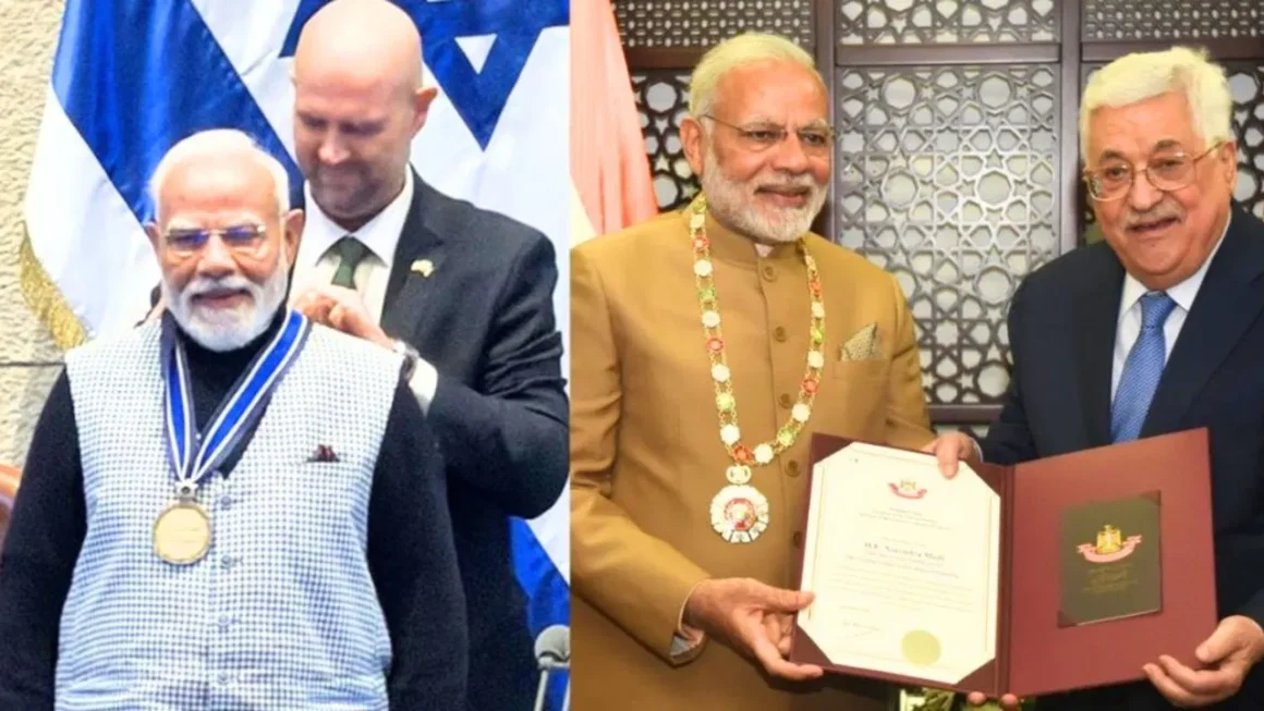 PM Modi Diplomatic Milestone: इज़रायल और फिलिस्तीन दोनों से मिला सर्वोच्च सम्मान, कूटनीति के बादशाह बने पीएम मोदी