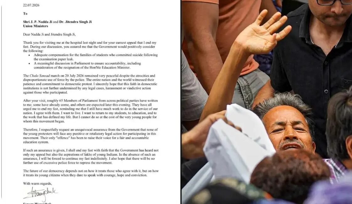 Sonam Wangchuk Letter: ‘मैं भी जीना चाहता हूं, लेकिन…’ नड्डा को लिखी चिट्ठी में रखी बड़ी शर्त