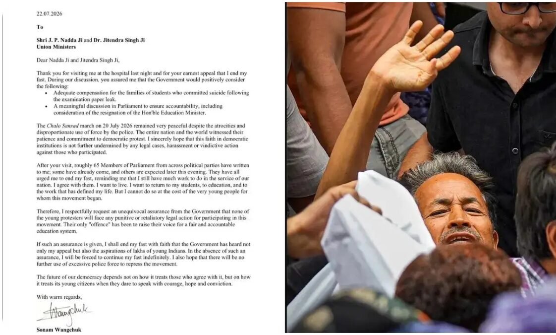 Sonam Wangchuk Letter